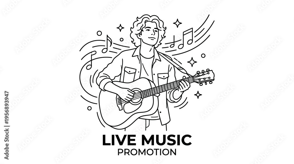 Fototapeta premium Live Music Show Promotion