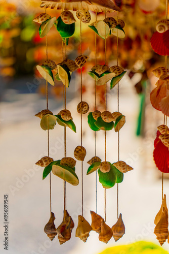 Seashells.

Manual production of souvenirs. A craft village in Nha Trang, Vietnam. 