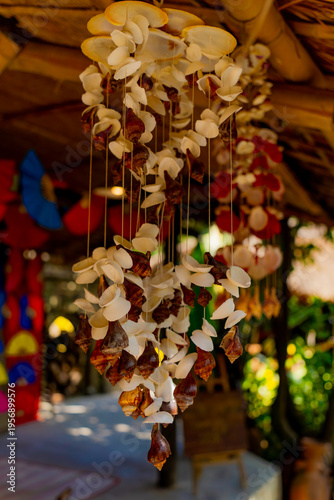 Seashells.

Manual production of souvenirs. A craft village in Nha Trang, Vietnam. 