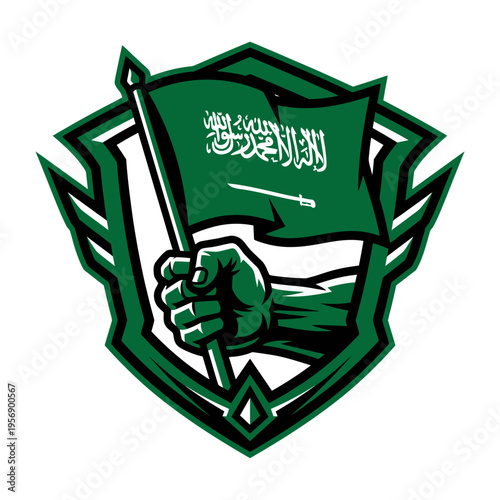 Saudi Arabian national flag emblem.