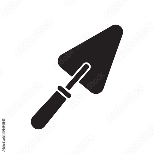 Minimalist Trowel Icon Illustration Gardening Tool Silhouette Design