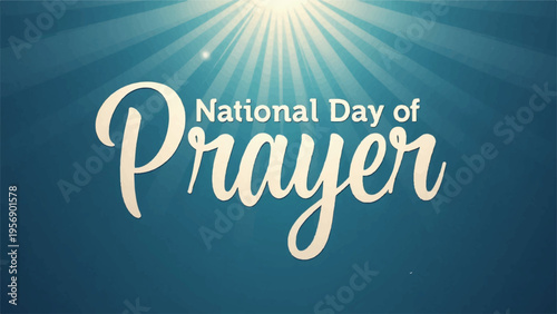 National Day of Prayer banner vector