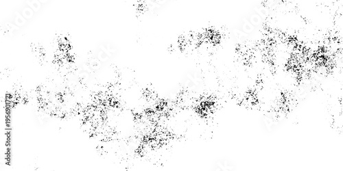 Distressed Black Grain Texture with Scratched Grunge Urban Background. Rough Noise Overlay with Dust, Grain and Worn Surface Effect Vector Texture.