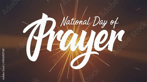 National Day of Prayer vector illustration