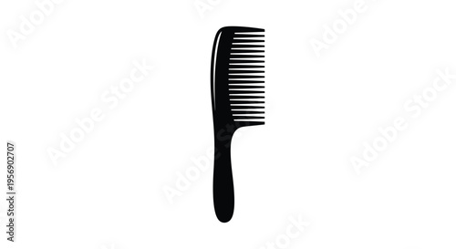 A black hair comb isolated on a white background