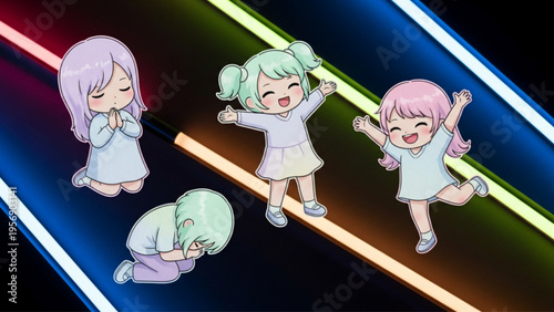 Young girls being guided by a helping hand under bright sunlight