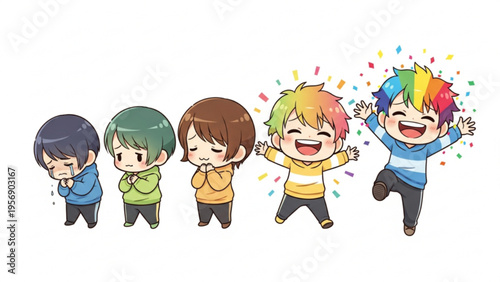 Emotional Progression from Sadness to Joy