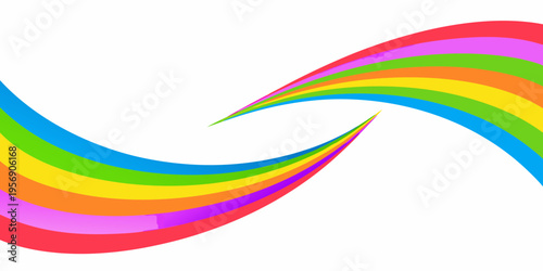 Abstract swirling rainbow design with vibrant colors and smooth curves