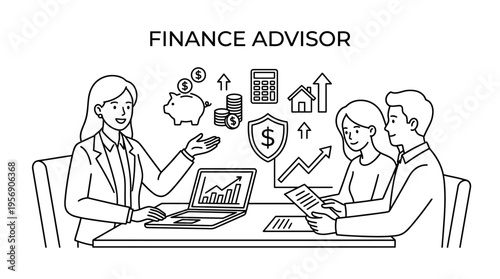 Finance Advisor Meeting with Clients