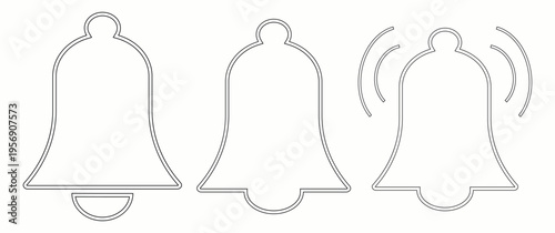 Notification icons, bell icon alert symbols, sound alert icons, notification badges, alert notifications. Bell reminder notification icon collection.