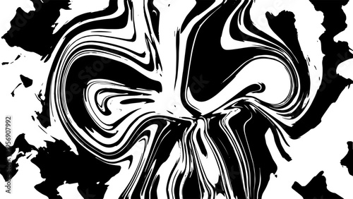 Illustration Abstract Grunge Stroke Grainy Texture Background. Dirty Rough Black Color Design Vector 