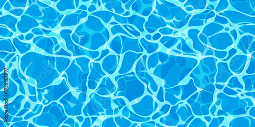 Abstract blue water ripple pattern creating a seamless texture