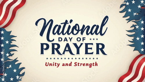 National Day of Prayer vector illustration