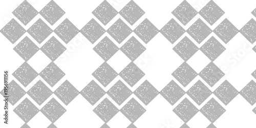 Seamless Geometric Diamond Shape Pattern with Grunge Texture Background