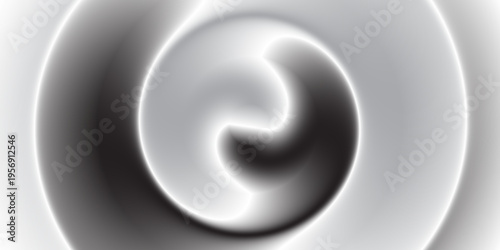 Abstract minimalist 3D composition featuring smooth circular forms with soft gradients and subtle shadows.