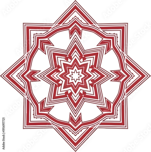 mandala star vector isolated