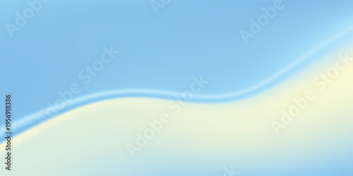 Beautiful Flowing Summer Color Abstract Background. Sky blue and cream gradient mesh background. Refreshing abstraction artwork. Vector Illustration.