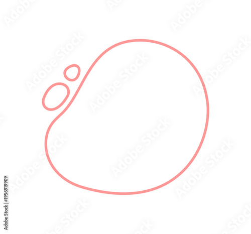 Minimal abstract organic outline blob shape in soft line style set. Irregular fluid amoeba form as modern frame element. Abstract shape set for minimal decor with organic outline.