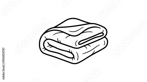 Folded Blanket in Black and White