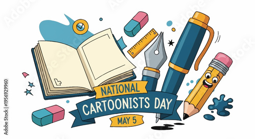 Vector illustration for National Cartoonists Day