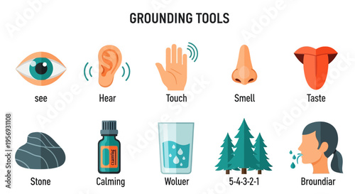 Grounding techniques for stress relief.