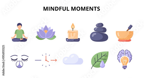 Mindfulness meditation and relaxation concept.