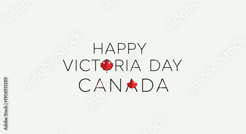 Victoria Day Canada greeting card template vector