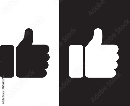 Thumb up icon, like symbol, like icon button, Social media icons, Vector illustration
