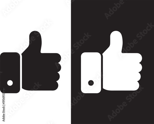 Thumb up icon, like symbol, like icon button, Social media icons, Vector illustration