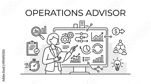 Operations Advisor Presenting Business Strategy