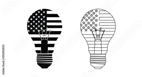 American flag shaped light bulbs a symbol of innovation and patriotism