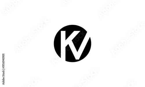 KV initial letter logo or KV monogram