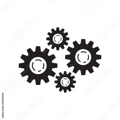 Gear Settings Icon Vector Illustration - Vector