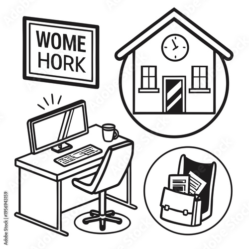 Remote work and home office telecommute work from home