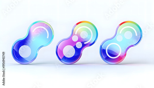 Modern 3D DevOps pipeline icon set with automation, deployment and monitoring concepts. Clean isolated icons ideal for cloud platforms, developer tools and tech presentations.