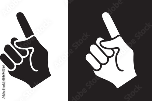 Hand cursor icon set, Social media symbol, Pointer clicking sign, Vector illustration