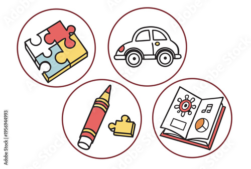 Colorful educational for children educational children learning puzzle book