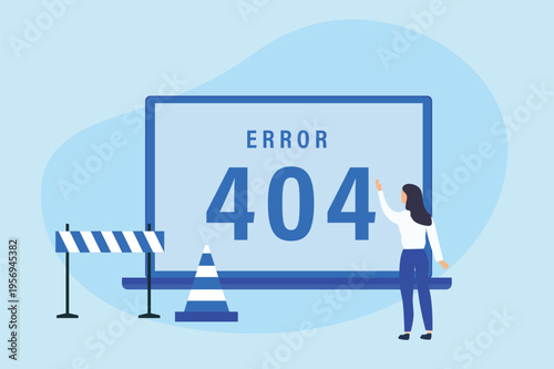 Error 404 mobile applications vector illustration