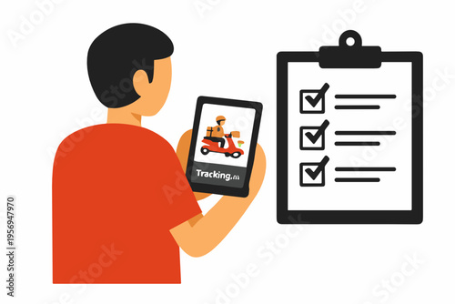 Cute flat vector illustration of children camping near a tent and campfire in nature. Concept of summer adventure, teamwork, friendship, outdoor education, and family travel.