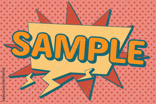 アメコミ風の力強い爆発吹き出し素材