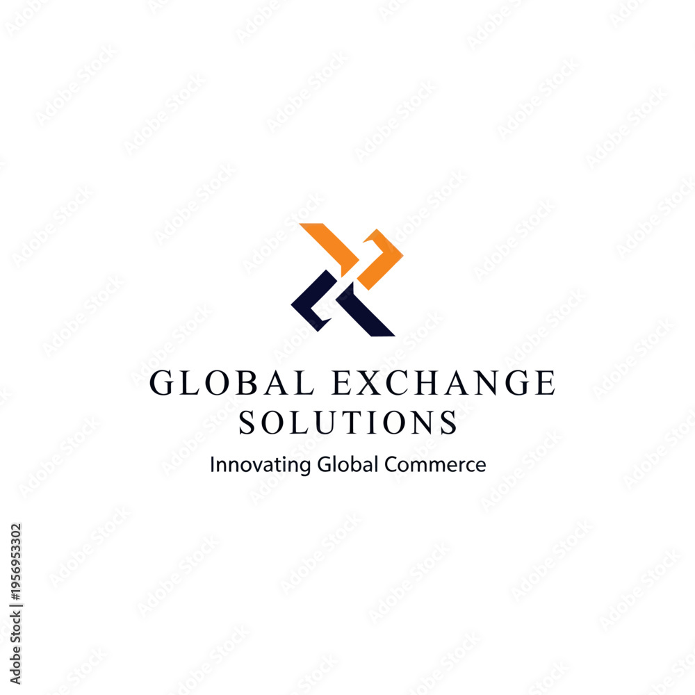 Obraz premium Global Exchange Solutions Logo - Arrow-Shaped Design for Commerce Innovation.
