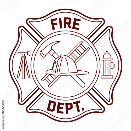 Fire Department Vector Logo Illustration