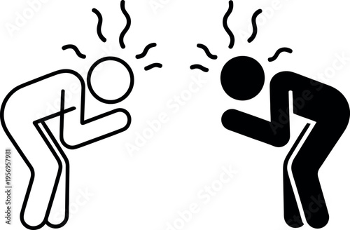 Two geniuses having an epiphany or sharing a brilliant idea together in a creative moment