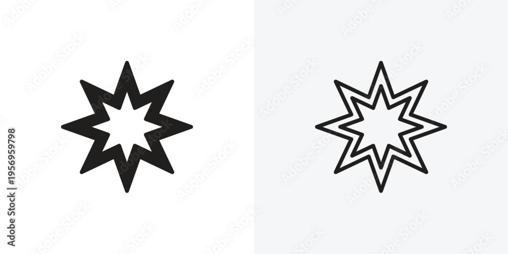 Fototapeta premium Bahai vectors icons pack for apps and Ui Ux desigs