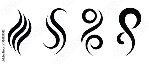 Swirling Abstract Ornament Vector Illustration