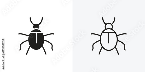 Bug vectors icons pack for apps and Ui Ux desigs