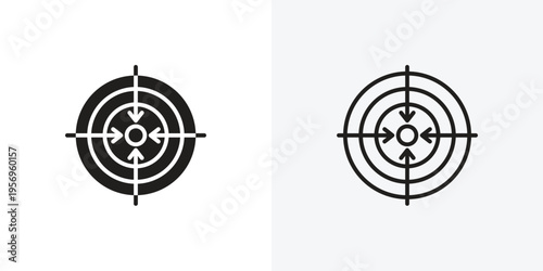 Bullseye pointer vectors icons pack for apps and Ui Ux desigs