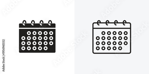 Calendar vectors icons pack for apps and Ui Ux desigs