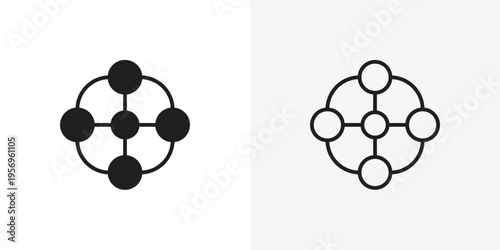 Chart connected vectors icons pack for apps and Ui Ux desigs