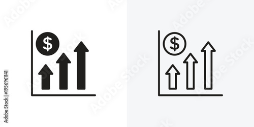 Chat arrow grow vectors icons pack for apps and Ui Ux desigs